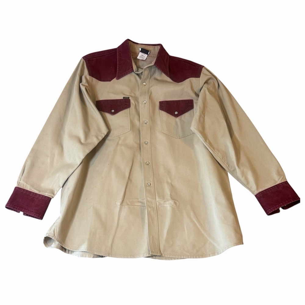 Vintage LAPCO Bushwacker Western Shirt Mens 18 36 Pearl Snap Ranchwear